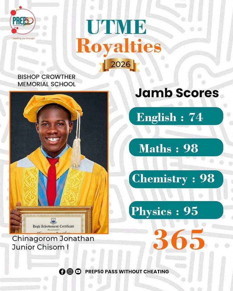Jonathan Chinagorom, UTME 2026 top scorer