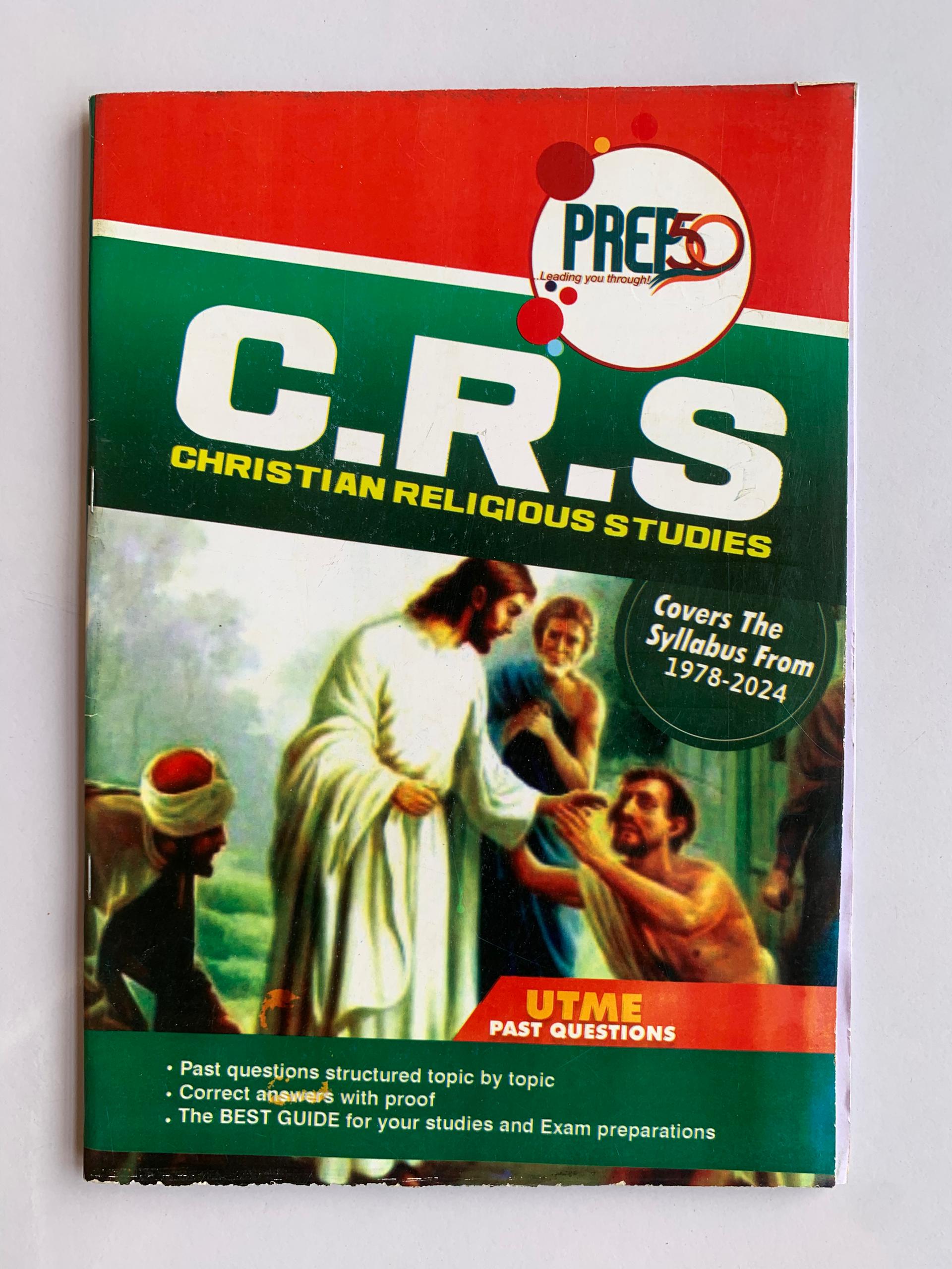 Christian Religious Studies JAMB past questions book cover