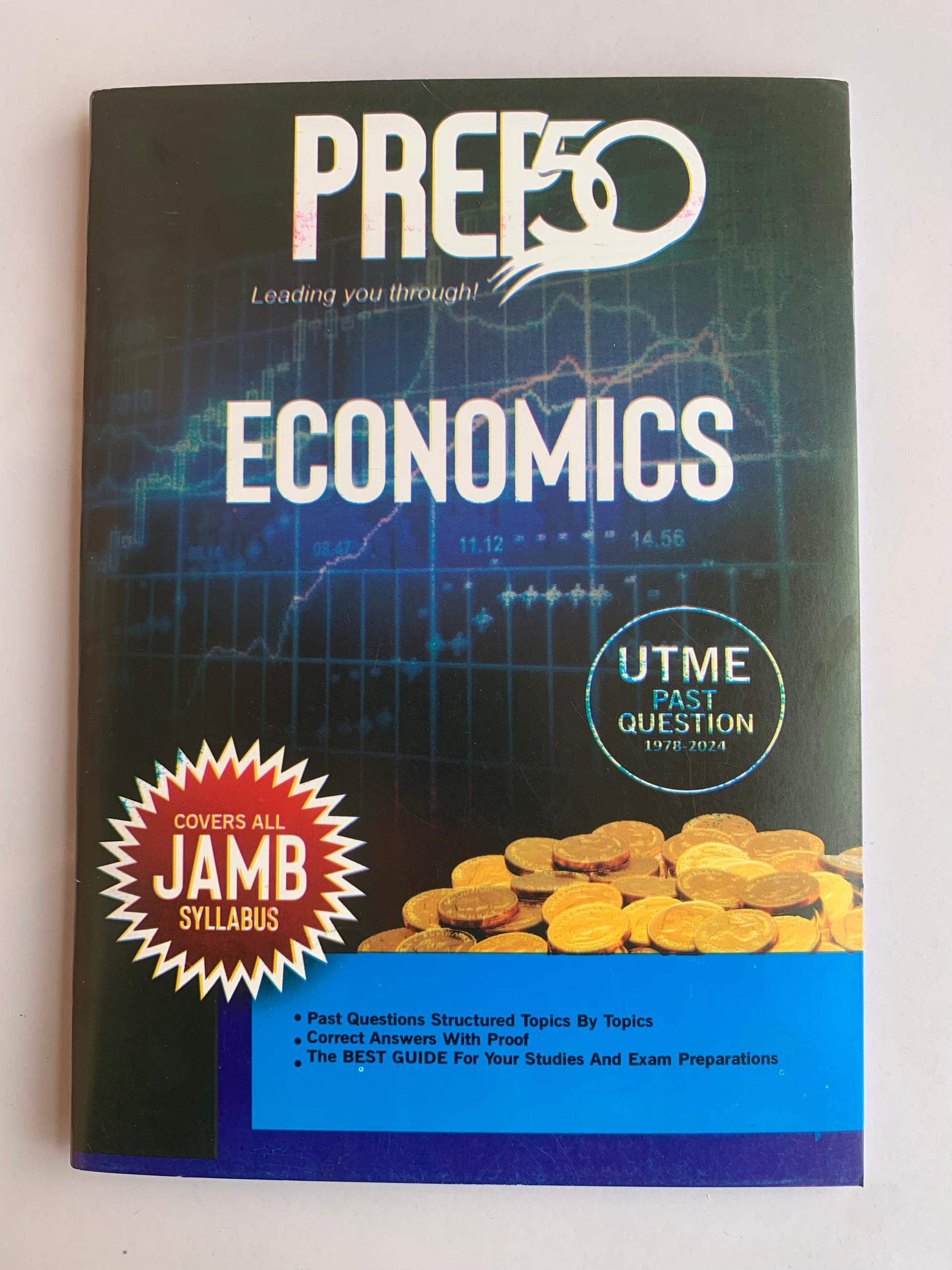Economics JAMB past questions book cover