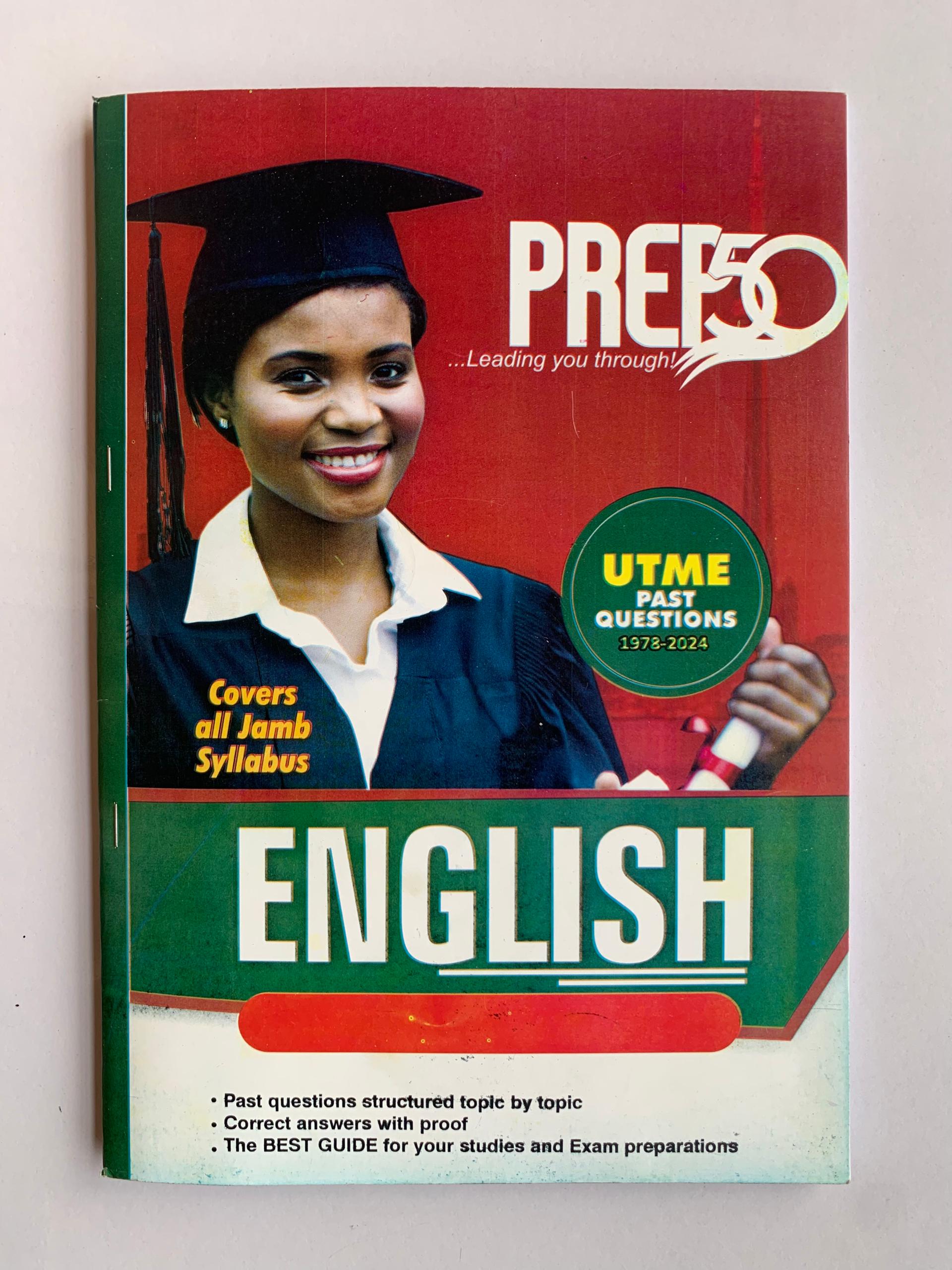 Use of English JAMB past questions book cover