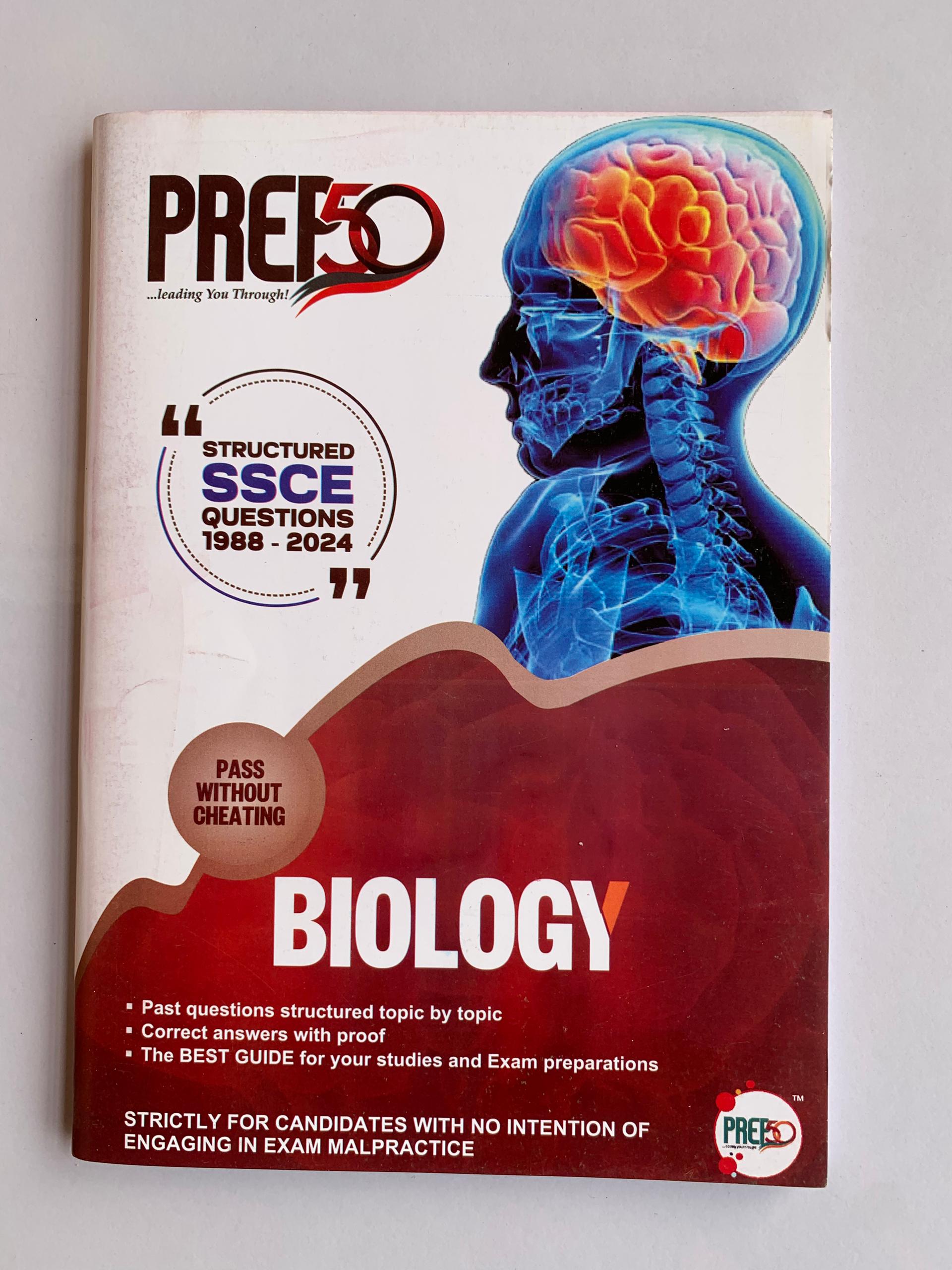 Biology WAEC past questions book cover