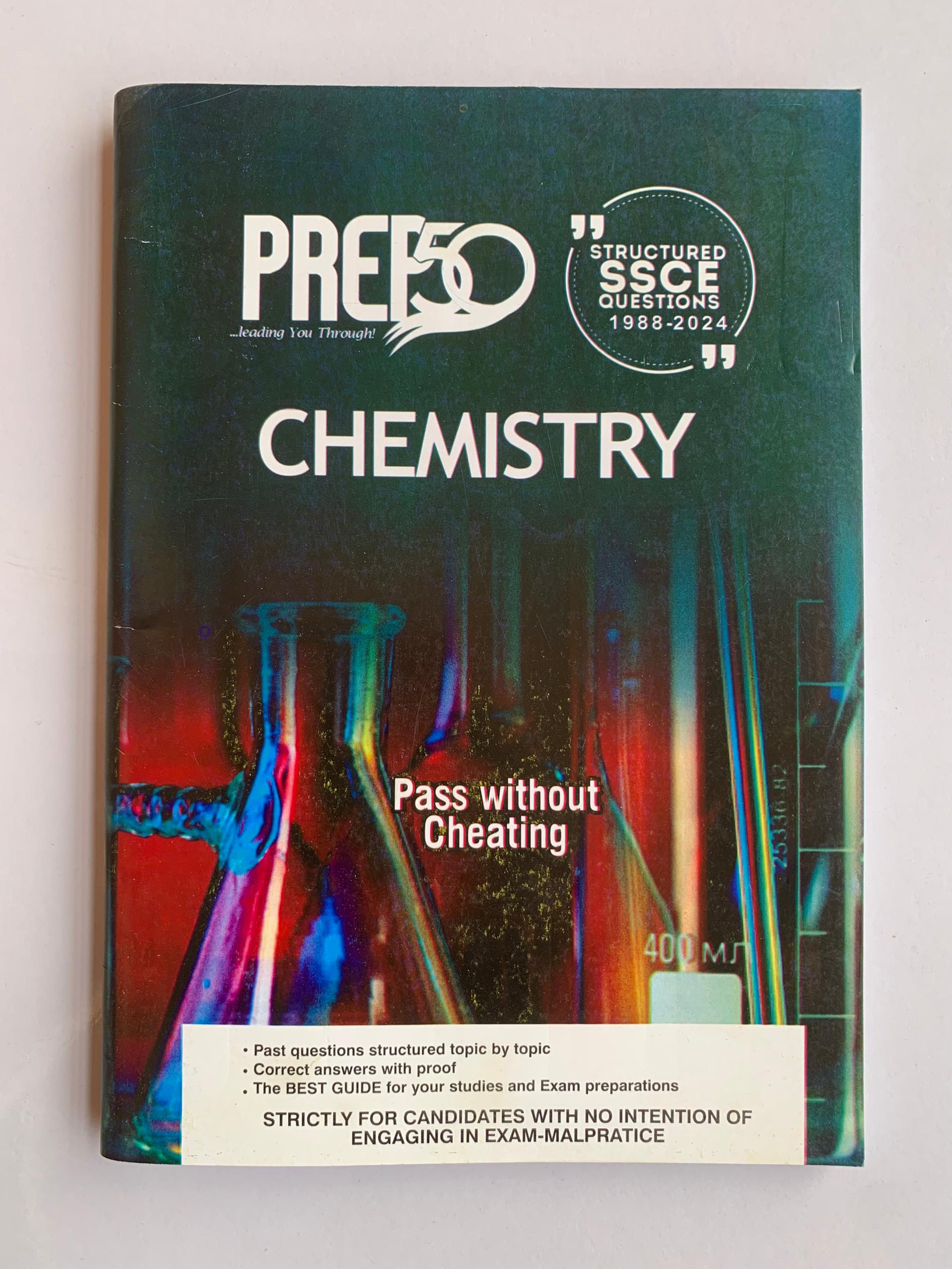 Chemistry WAEC past questions book cover