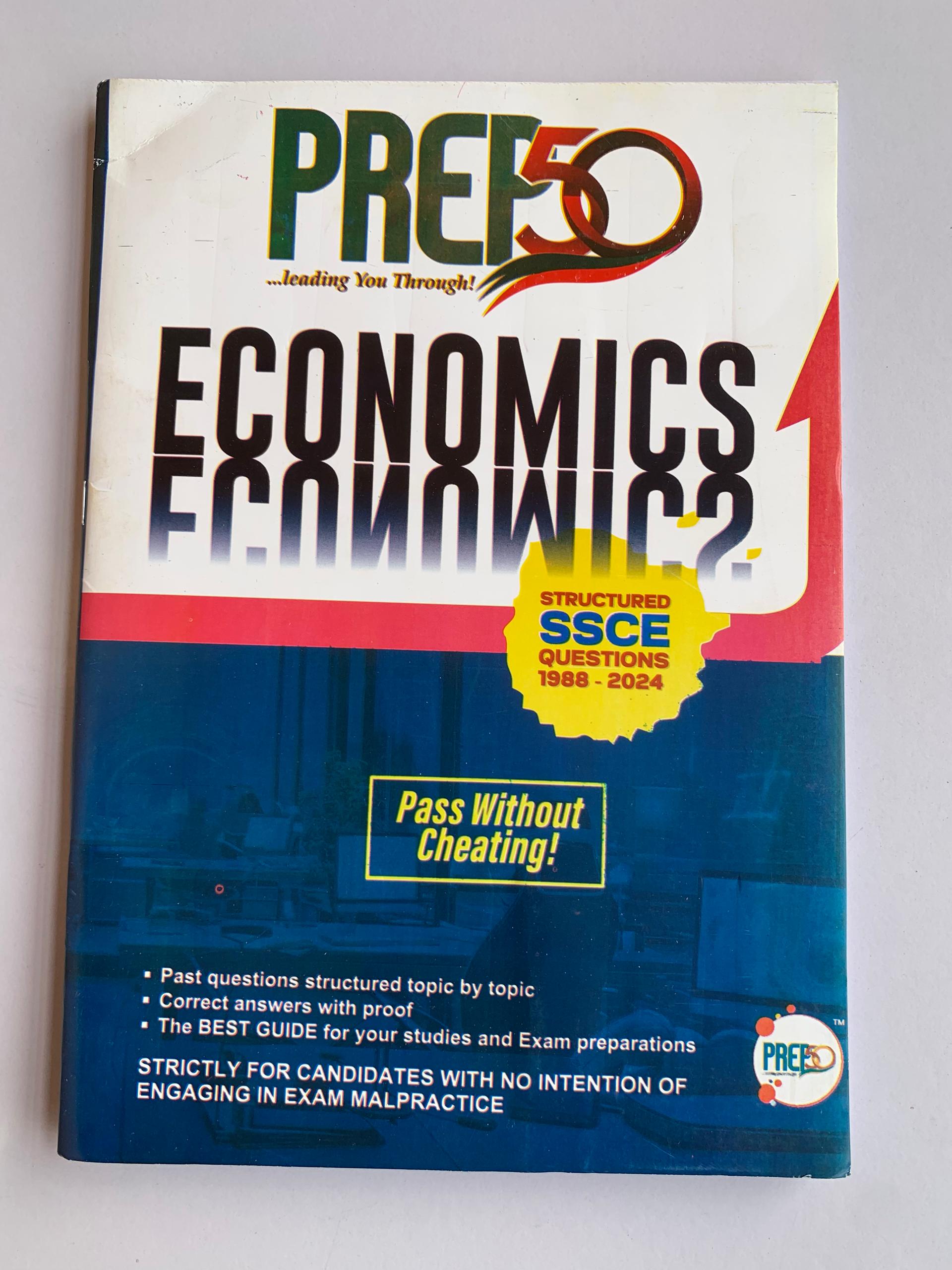 Economics WAEC past questions book cover