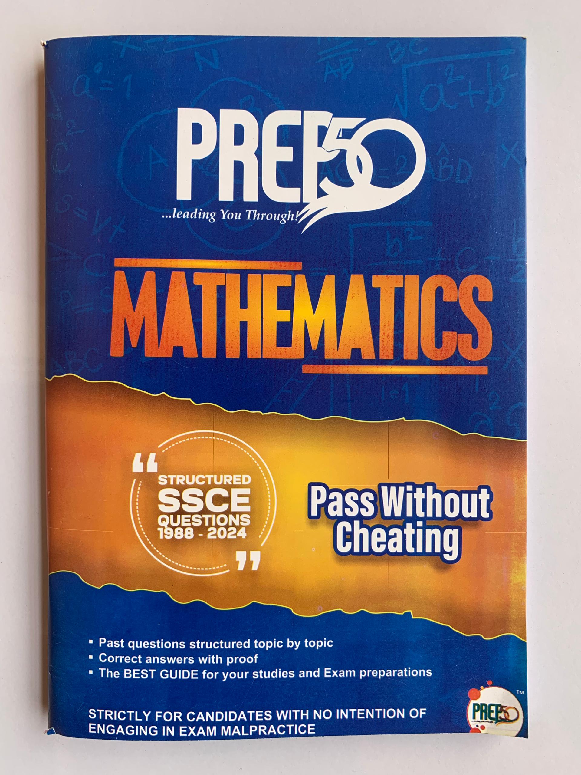 Mathematics WAEC past questions book cover