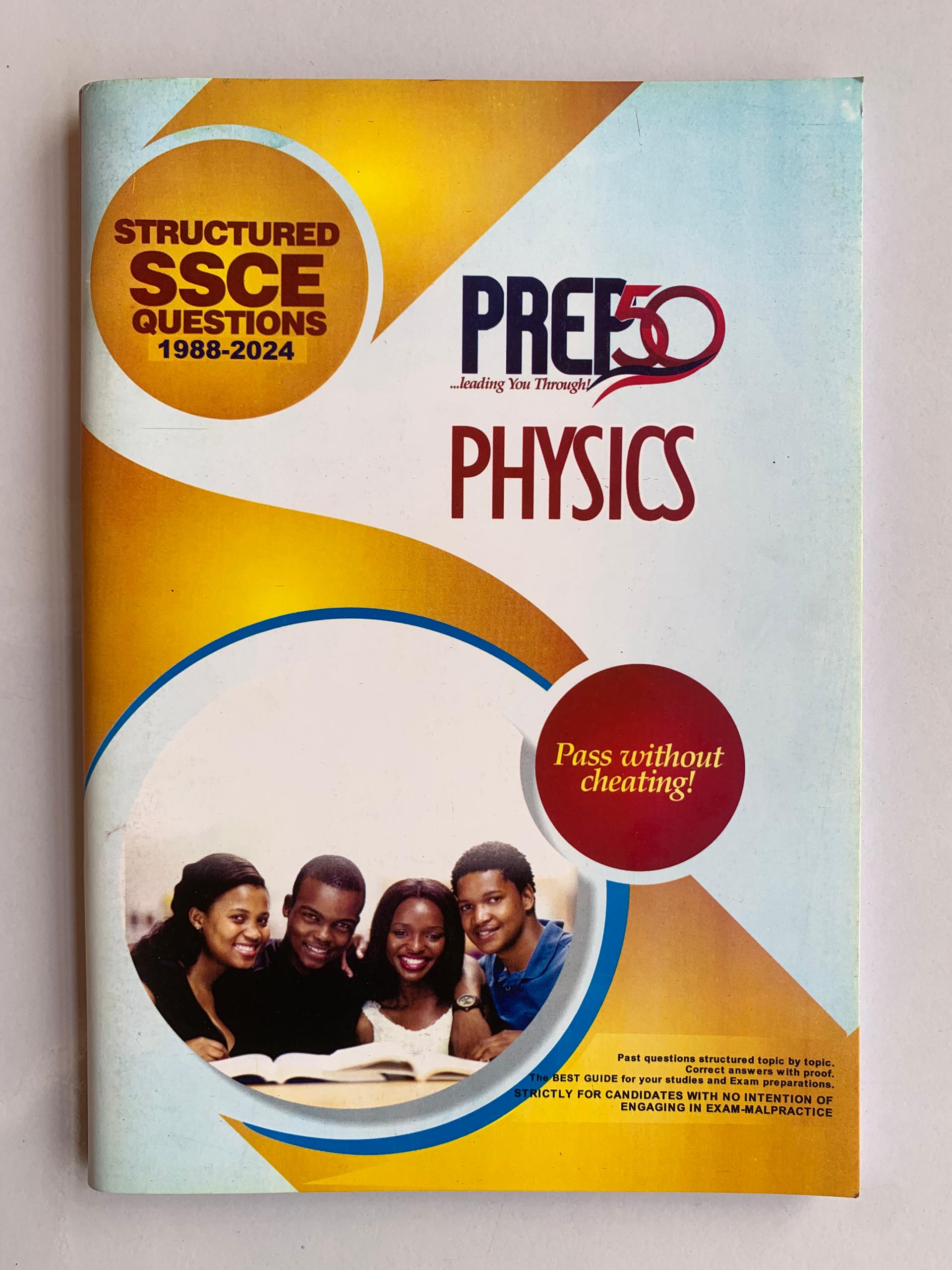 Physics WAEC past questions book cover